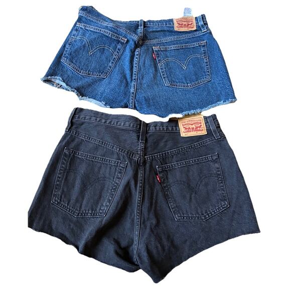 Levi's 501 Button Fly Womens Jean Shorts Sz 31 Denim & Black MSRP $59 Lot Of 2 - Picture 3 of 16